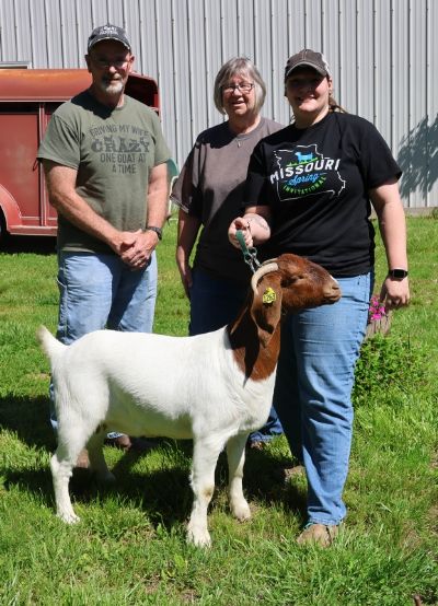 Bear Creek BC N1263 Sired by BC M1213 Ninja and out of BC L1191 Cinderella.  Staying in Missouri.